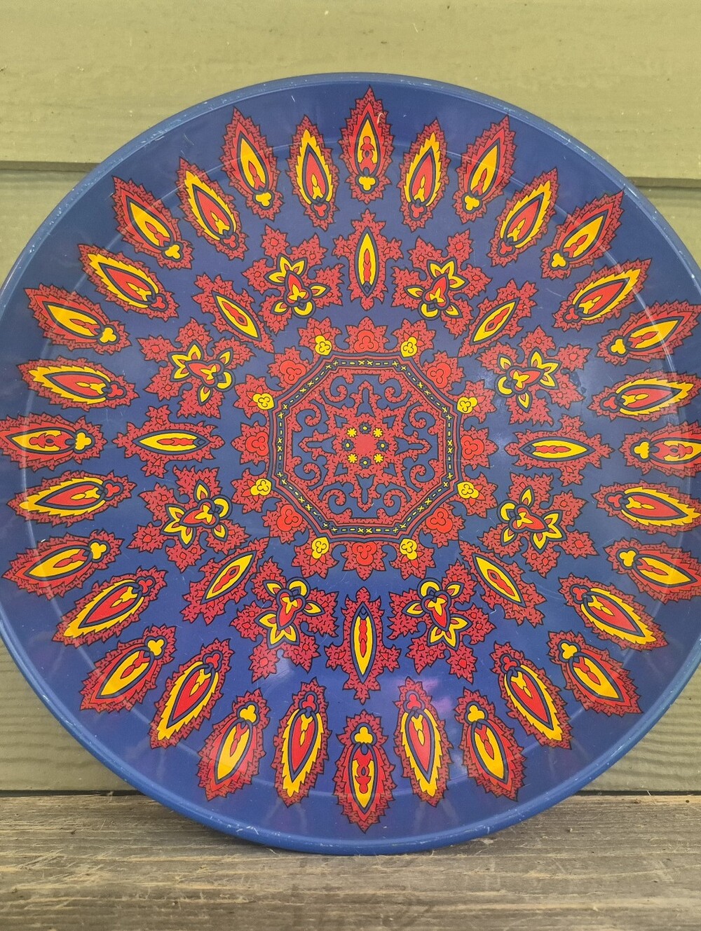 1970's Metal Mandala Serving Tray